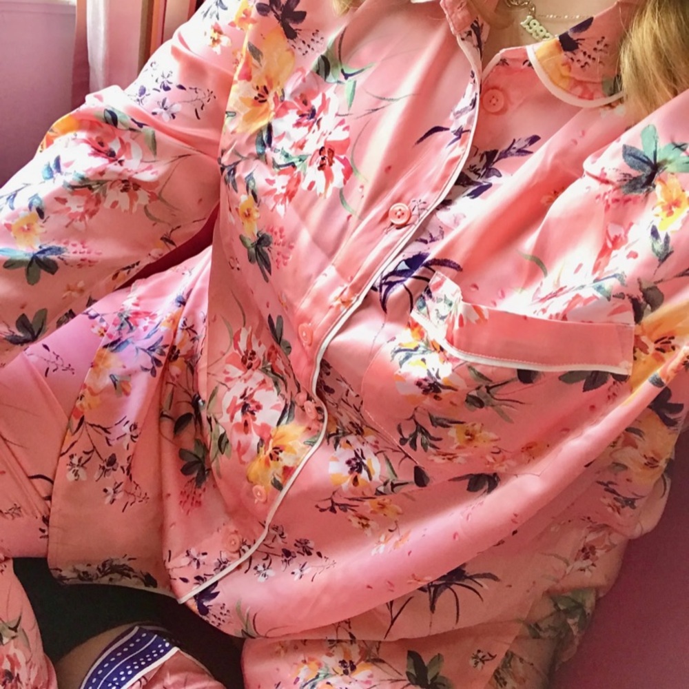 LOFT Satin Pajama Set